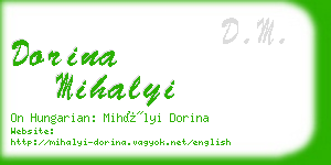 dorina mihalyi business card